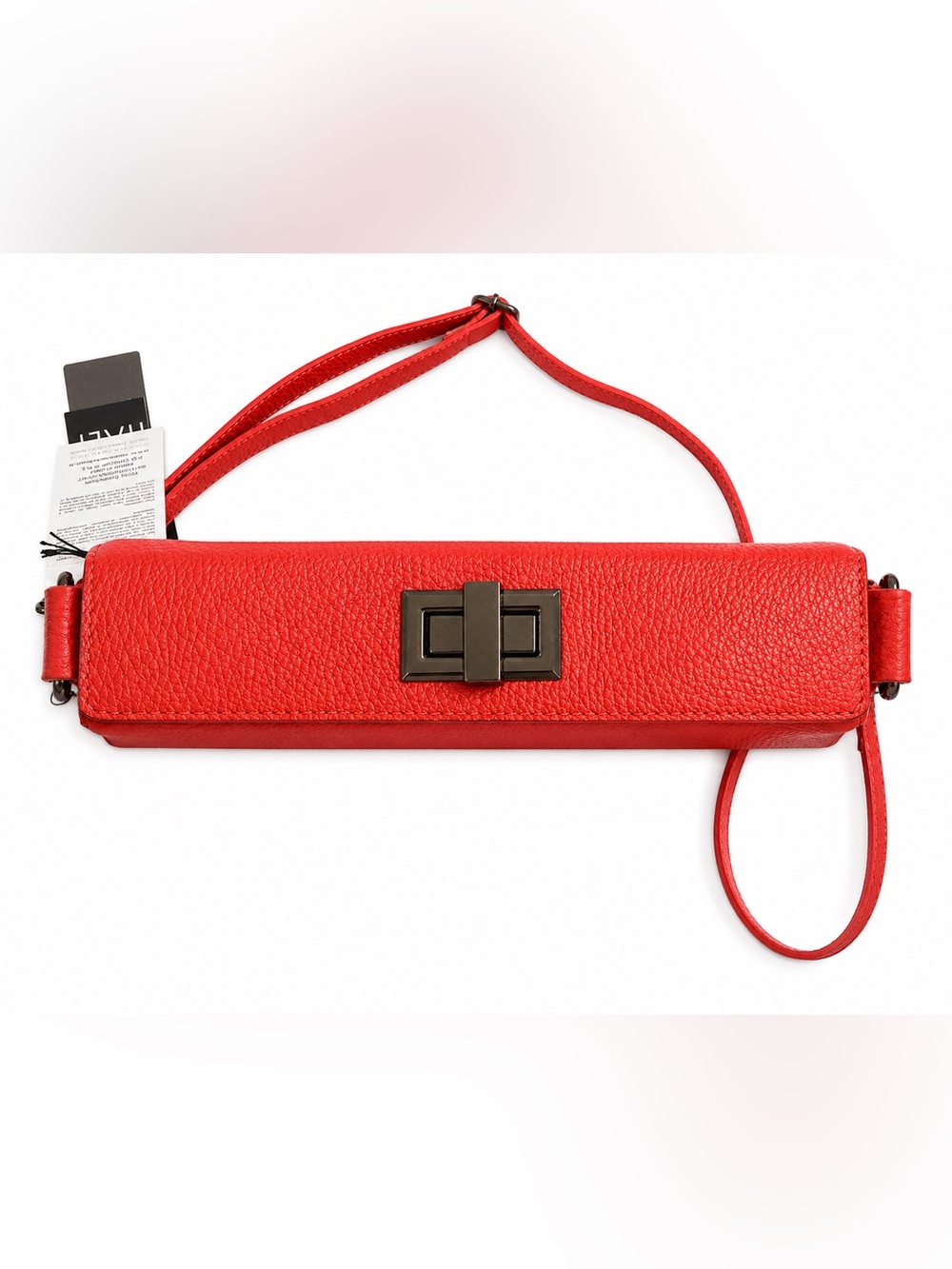 Viola Castellani Italian Leather Crossbody Bag Red NWT